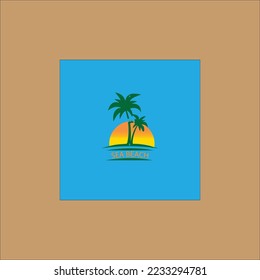 Its very simple logo design but very unique which is with beach scenario.