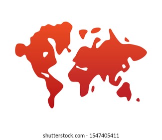 very simple map in red color