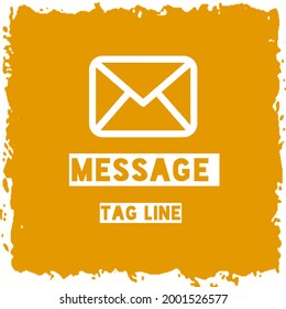 Very simple message icon logo