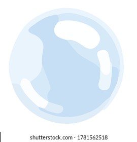 Diseño muy simple minimalista de dibujo a mano ilustración de elemento vectorial de burbuja azul claro aislado en fondo blanco