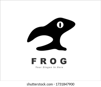 Very simple minimalistic frog logo design inspiration
