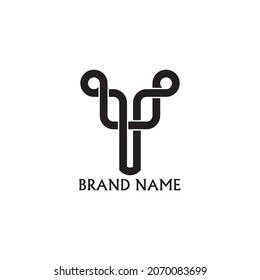 A very simple, modern and minimalist letter Y monogram logo is suitable for your brand logo
