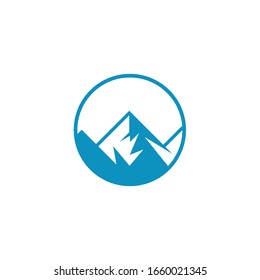 Very simple mountain vector design.