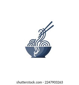 Very simple noodle food logo, logo ready to use