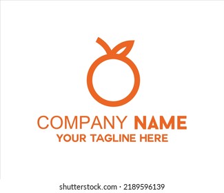 sehr einfaches Orangenobst-Logo