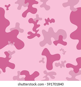 A very simple seamless camouflage pattern in vector format. This classic textile design can be repeated multiple times to adjust the size of the patches.