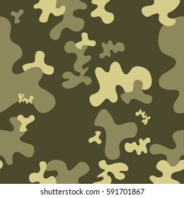 A very simple seamless camouflage pattern in vector format. This classic textile design can be repeated multiple times to adjust the size of the patches.