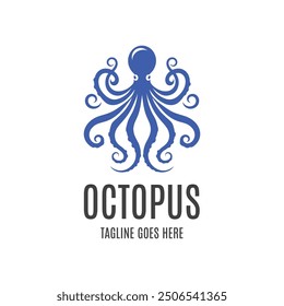 very simple and single octopus Logo