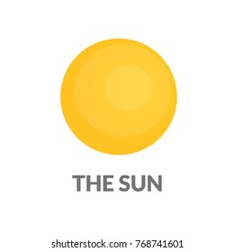 Very simple sun icon isolated on white background
