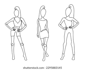 Slender woman body with yellow measure tape Vector Image