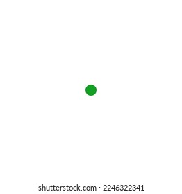 A very small green dot on white background. Green dot icon.