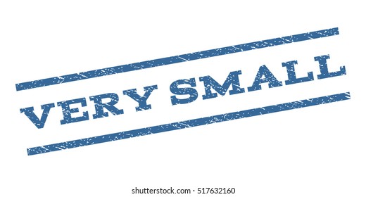 Very Small watermark stamp. Text caption between parallel lines with grunge design style. Rubber seal stamp with unclean texture. Vector cobalt blue color ink imprint on a white background.