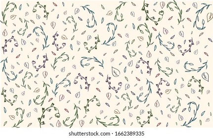 
a very soft floral wallpaper