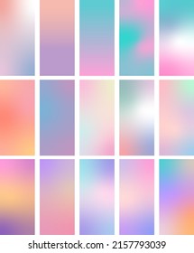 very soft and sweet pastel color  gradient set with vertical abstract background,Template for web design, web pages, banners, greeting cards, screens mobile app, etc.