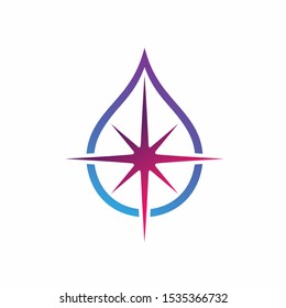 very sparkling drip logo design