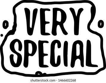 VERY SPECIAL stamp on white background