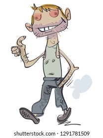 Very strange character. Vector