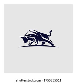 diseño de logotipo de bison muy fuerte