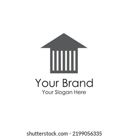 very strong building construction premium grey company logo