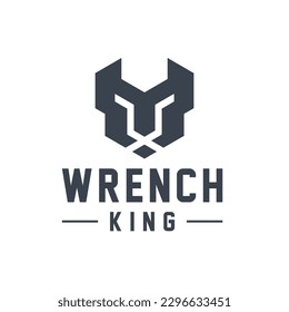 The very strong logo depicts a wrench and a lion's head. It is suitable for use as a symbol of a workshop or the like.