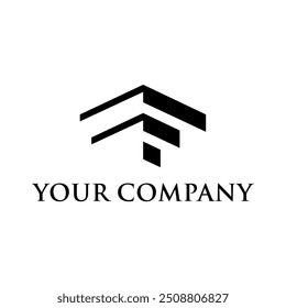 Very strong and modern house roof logo concept