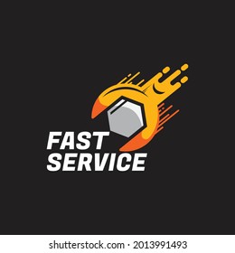 Un logotipo muy adecuado para un taller de reparación de coches o motocicletas, un símbolo de llave simple y atractivo