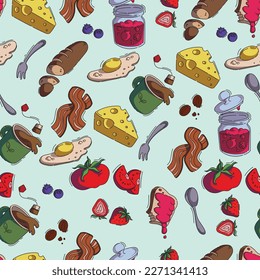 Very tasty pattern with food