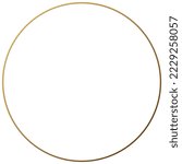 Very thin golden ring with gradient on white background. Vector clipart.