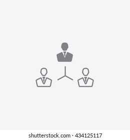 very thin outline team vector icon  on gray background