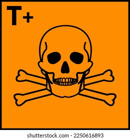 Very Toxic Chemical Label Symbol Sign ,Vector Illustration, Isolate On White Background Label .EPS10