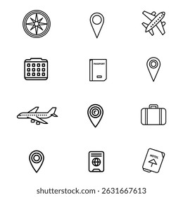a very unique and customize travel icon design illustration