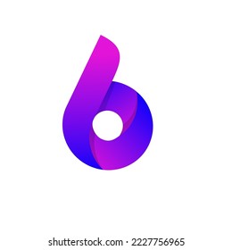 A very unique monogram of the letter B or the Number 6