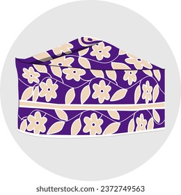 A very unique omani Khoma for Eid illustration - flat vector design