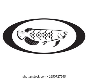 very unique ornamental fish logo