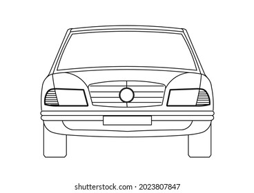Very unique personalized car sketch vector design