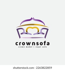 Very unique, stylish logo is here presenting as a wedding hall stage sofa, occasional, invitation, events gallery, comfortable interior sofa furniture with a combined R font type concept.