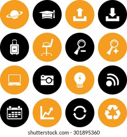 Very Useful 16 Web Icon Set. Design element vector illustration-Eps-10.