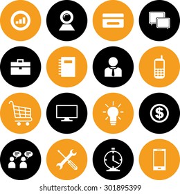 Very Useful 16 Web Icon Set. Design element vector illustration-Eps-10.