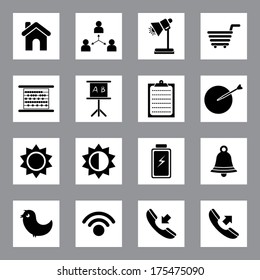 Very Useful & Attractive Colorful Icons For Web & Mobile on Buttons. Eps-10.