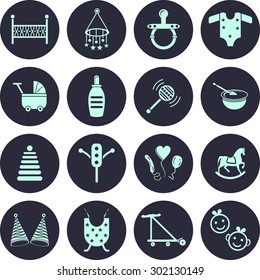 Very Useful Baby Icon Set For Web & Mobile. Eps-10.