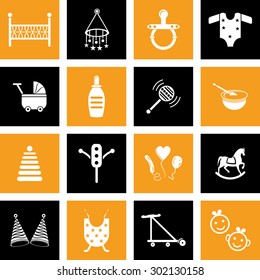 Very Useful Baby Icon Set For Web & Mobile. Eps-10.