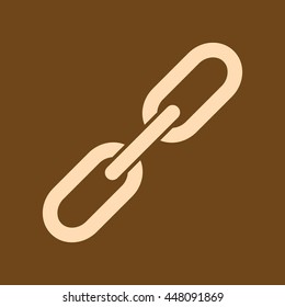 Very Useful Editable Vector icon of Link on coffee color background. eps-10.