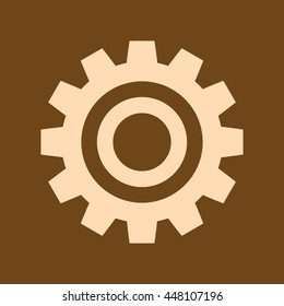 Very Useful Editable Vector icon of Setting on coffee color background. eps-10.