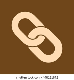 Very Useful Editable Vector icon of Link on coffee color background. eps-10.