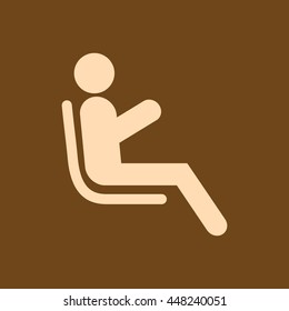 Very Useful Editable Vector icon of Passenger on coffee color background. eps-10.