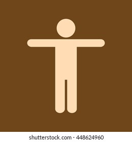 Very Useful Editable Vector icon of Athlete on coffee color background. eps-10.