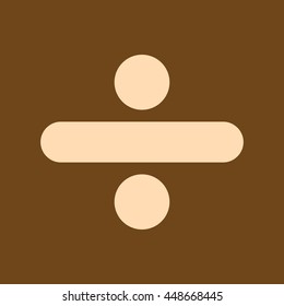Very Useful Editable Vector icon of Divide on coffee color background. eps-10.