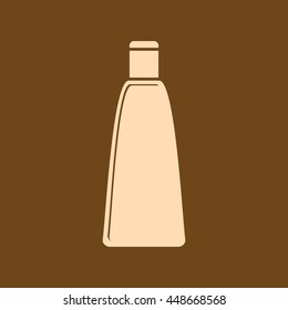 Very Useful Editable Vector icon of Oil Bottle on coffee color background. eps-10.