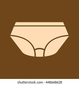 Very Useful Editable Vector icon of Undergarments on coffee color background. eps-10.