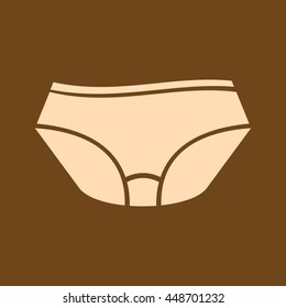 Very Useful Editable Vector icon of Undergarment on coffee color background. eps-10.